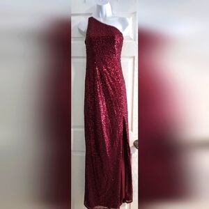 Adrianna Pepell Sequin Deep Red/Burgandy Evening Gown